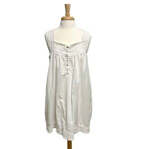 Eileen West Lace Cottagecore Feminine Romantic Nightgown White size Medium